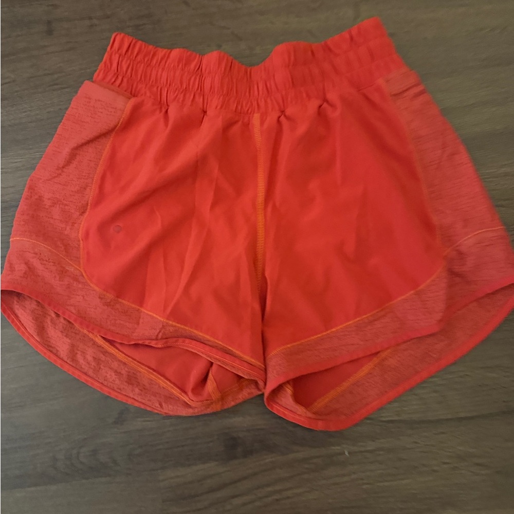 lululemon athletica Vibrant Red Athletic Shorts